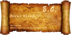 Borsi Olivér névjegykártya