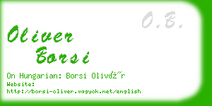 oliver borsi business card